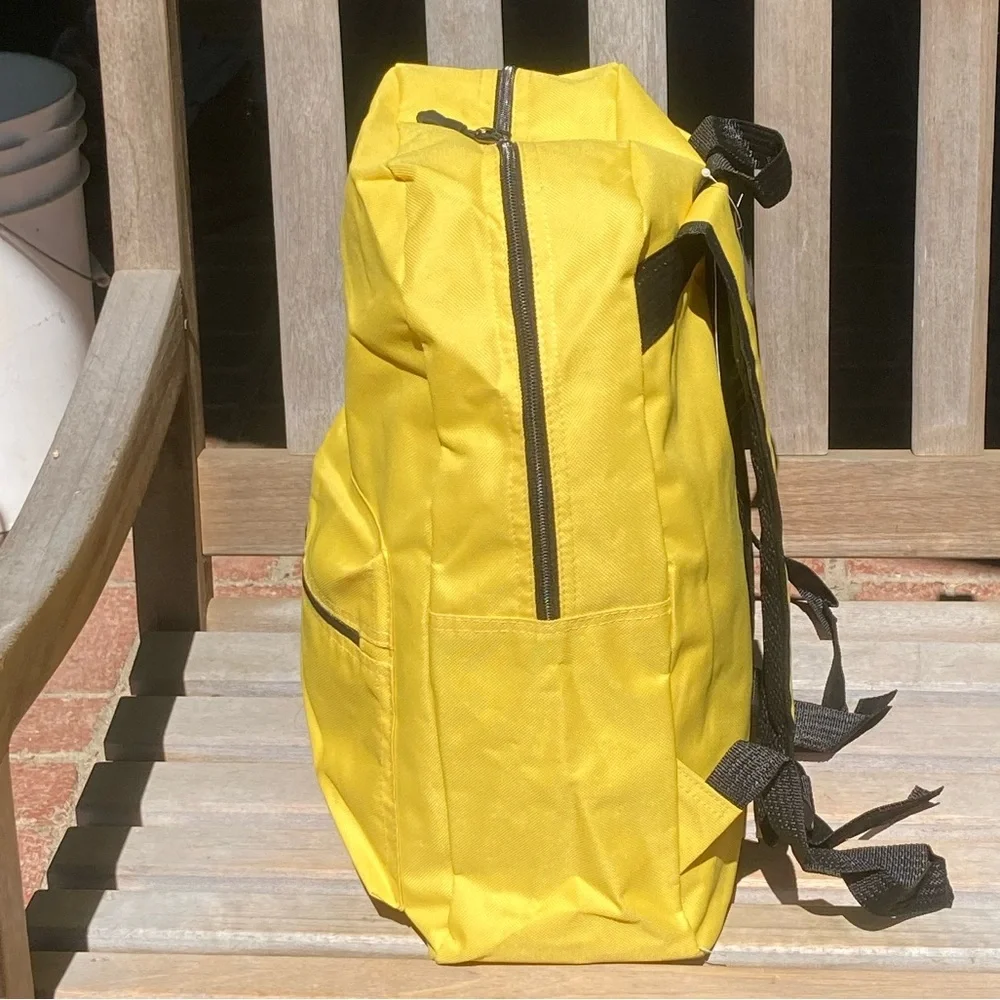 Yellow Backpack with Black Trim New